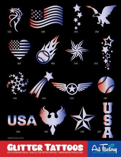 AMERICANA COLLECTION -80 Stencil + DISPLAY Poster Set