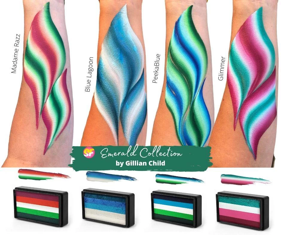 BLUE LAGOON Gillian Child Emerald Collection Arty Brush Cake - Image 3