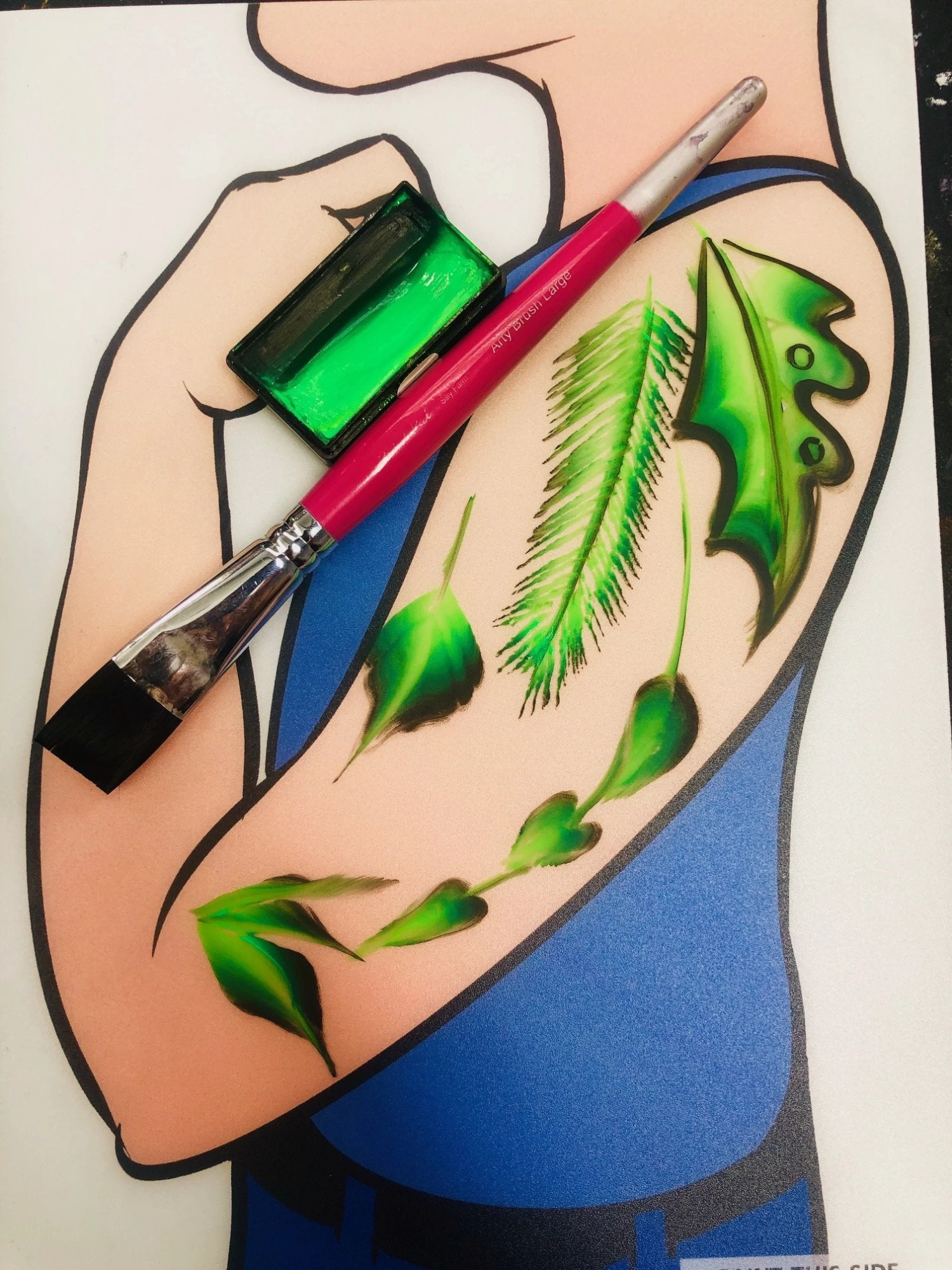 Boy's Upper Arm Sparkling Faces Practice Board By Svetlana Keller - Image 2