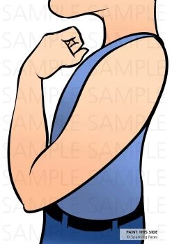 Boy's Upper Arm Sparkling Faces Practice Board By Svetlana Keller