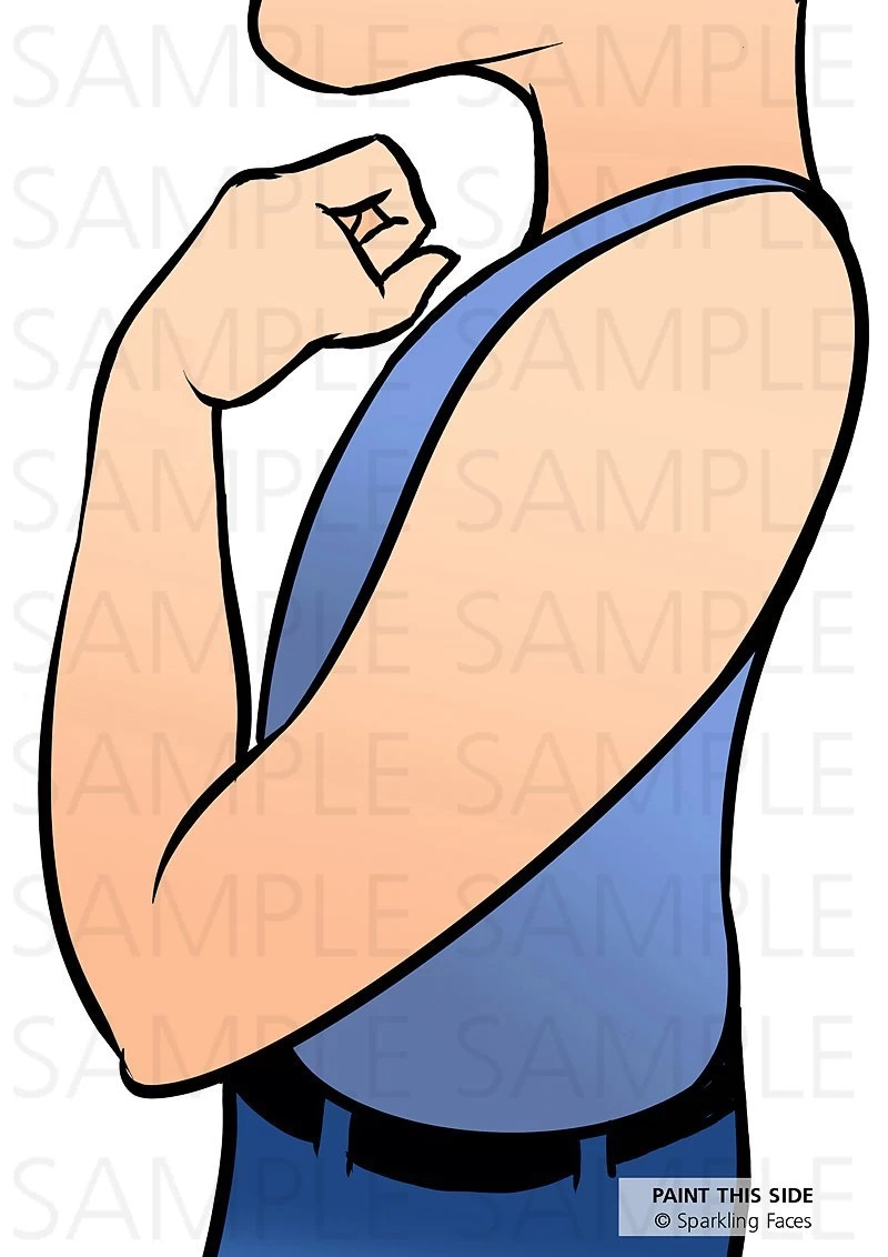 Boy's Upper Arm Sparkling Faces Practice Board By Svetlana Keller