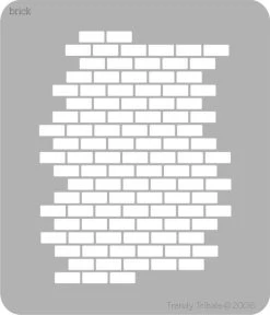 Brick Splash Trendy Tribal Stencil