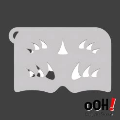 Dinosaur Horns Mask Stencil By Ooh! Body Art (K23)