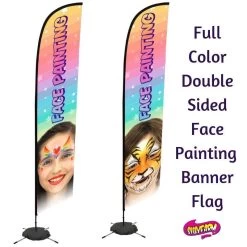 Face Painting Flag Banner With Face Designs