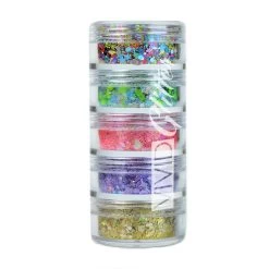 Festivity Chunky Loose Glitter Mix Stack- 5 7.5g By Vivid Glitter