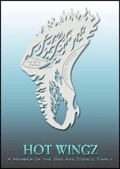 Flames HW8007 Hot Wingz Stencil