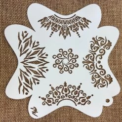 FRISBEE Stencil Crown Swirl A3