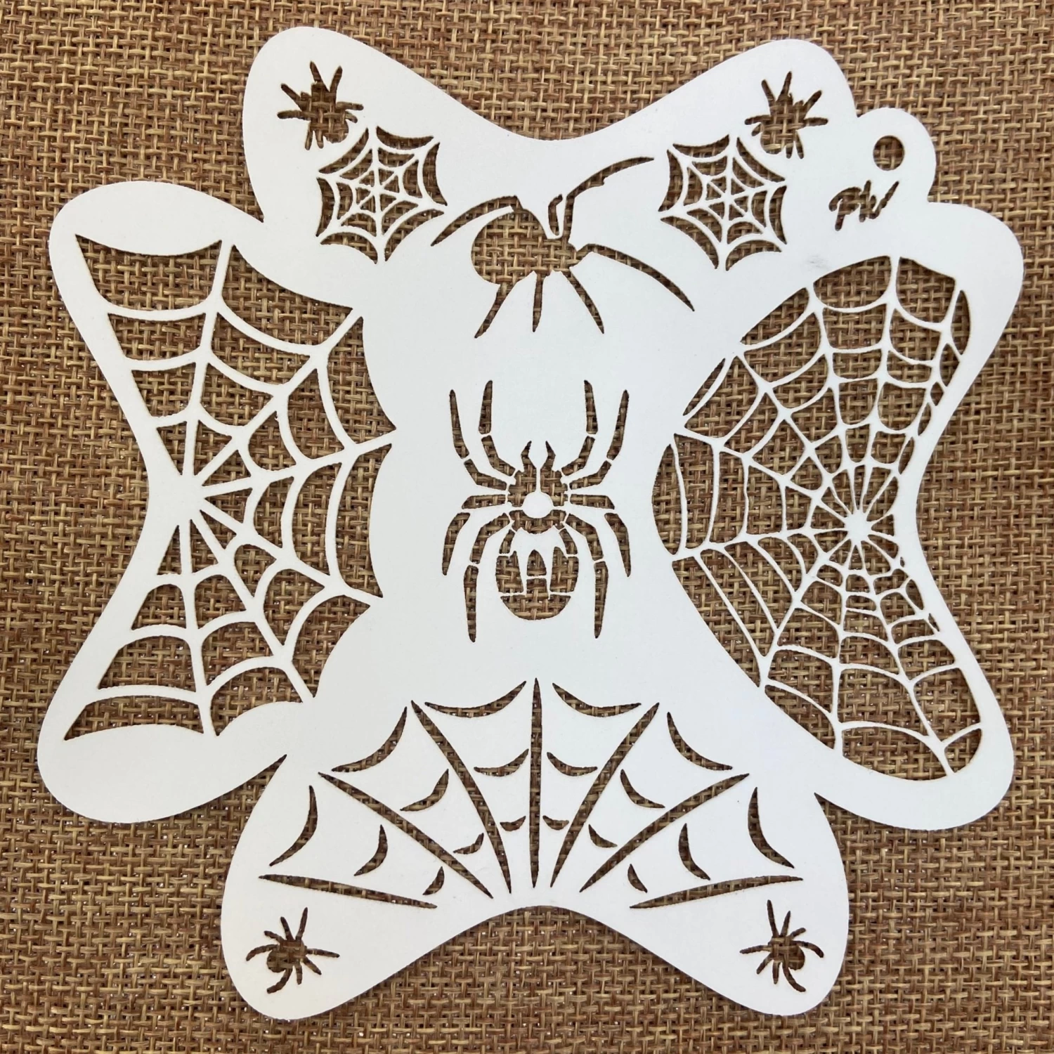 FRISBEE Stencil Webs And Spiders D1