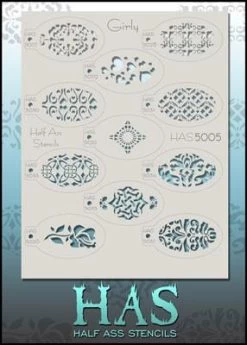 Girly Half Ass Stencils