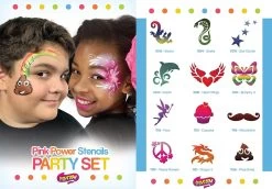 Party Pink Power Stencil Set