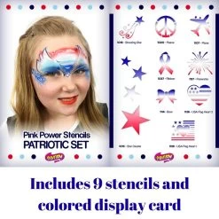 Patriotic Pink Power Stencil Set