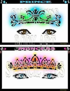 Prince And Princesses Stencil Eyes Stencil