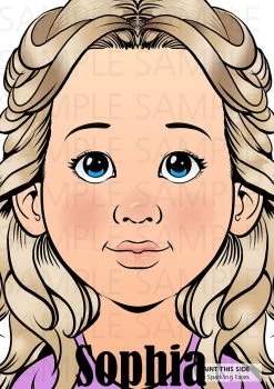 Sophia Sparkling Faces Practice Board By Svetlana Keller