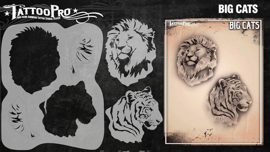 Wiser's Big Cats Tattoo Pro Stencil Series 3