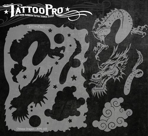 Wiser's Chinese Dragon Tattoo Pro Stencil Series 1 - Image 2