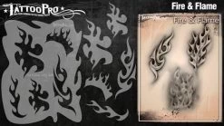 Wiser's Fire & Flame Airbrush Tattoo Pro Stencil Series 2