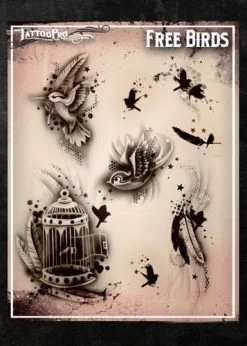 Wiser's Free Birds Tattoo Pro Stencil Series 1