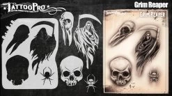 Wiser's Grim Reaper Airbrush Tattoo Pro Stencil Series 5