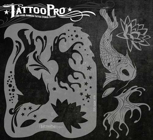 Wiser's Koi & Lotus Tattoo Pro Stencil Series 1 - Image 2
