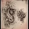 Wiser's Koi & Lotus Tattoo Pro Stencil Series 1