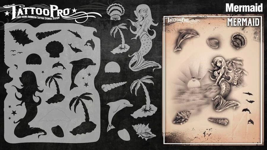 Wiser's Mermaid Tattoo Pro Stencil Series 3