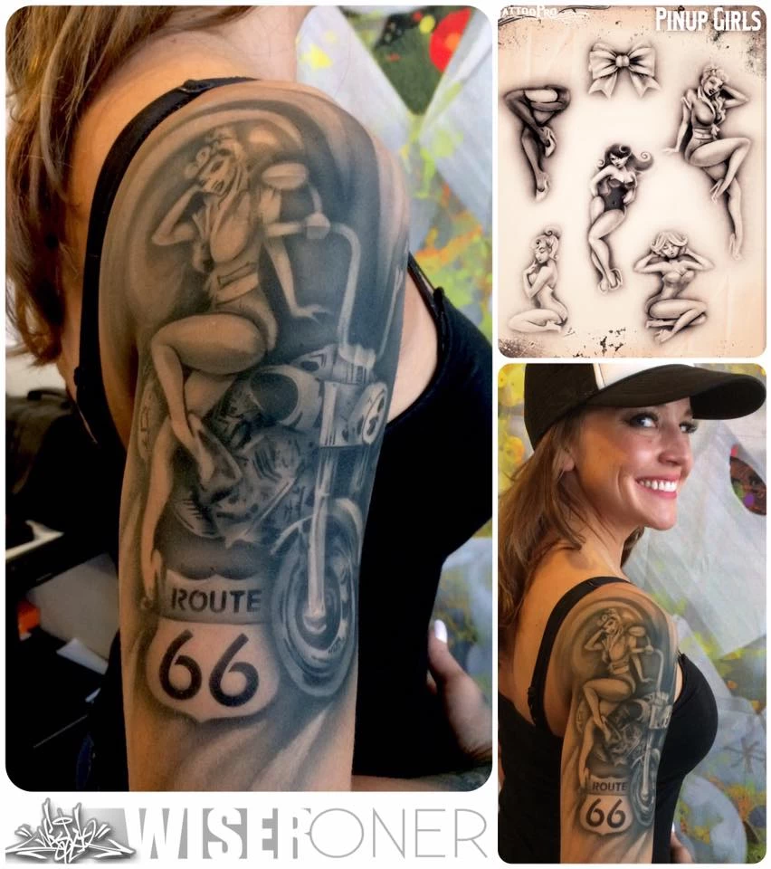 Wiser's Motorcycles Airbrush Tattoo Pro Stencil Series 4 - Image 2