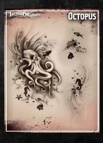 Wiser's Octopus Tattoo Pro Stencil Series 1