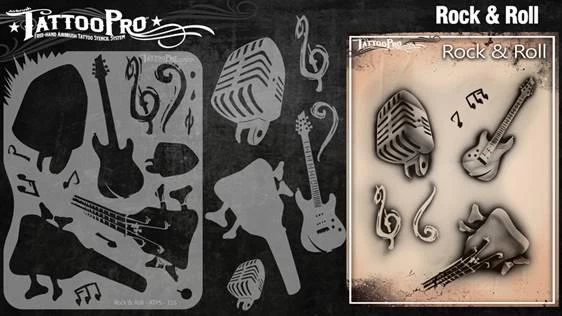 Wiser's Rock & Roll Airbrush Tattoo Pro Stencil Series 2