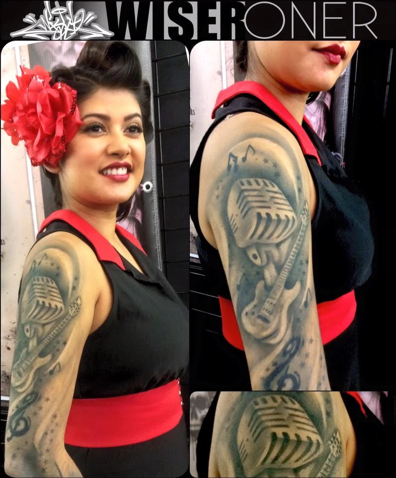 Wiser's Rock & Roll Airbrush Tattoo Pro Stencil Series 2 - Image 2