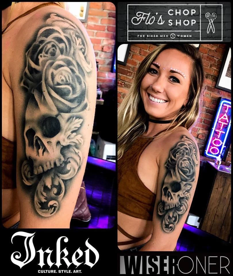 Wiser's Roses & Scrolls Tattoo Pro Stencil Series 1 - Image 3