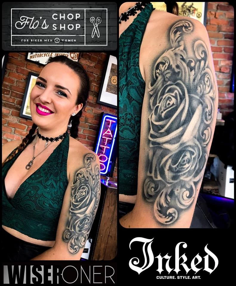 Wiser's Roses & Scrolls Tattoo Pro Stencil Series 1 - Image 5