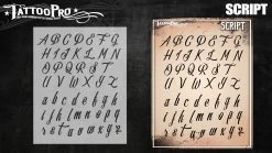 Wiser's Script Airbrush Tattoo Pro Stencil Fonts