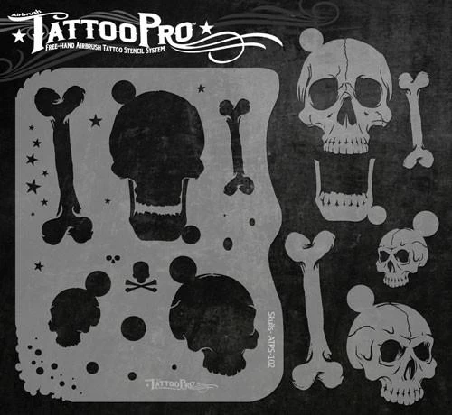 Wiser's Skulls Tattoo Pro Stencil Series 1 - Image 2