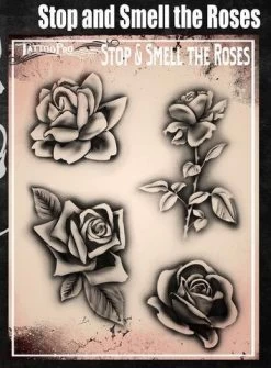 Wiser's Stop And Smell The Roses Tattoo Pro Stencil